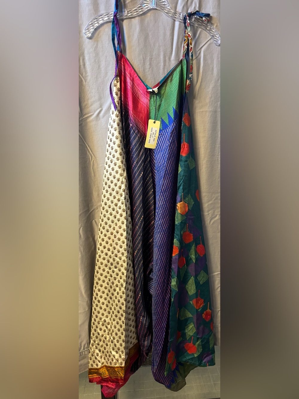 Jaded Gypsy Silk Sari Harem Jumpsuit / Patchwork in Free Size NWT